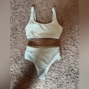 Teal high waisted SHEIN bathing suit, Medium